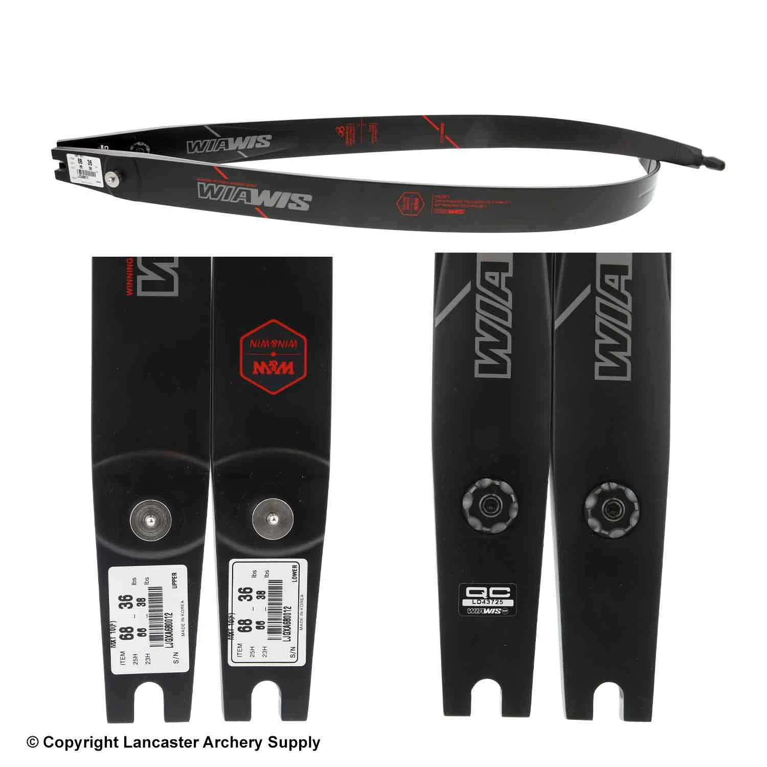 Win & Win MXT-10 ILF Recurve LImbs (Carbon/Foam) (Open Box X1030310) - Image 2