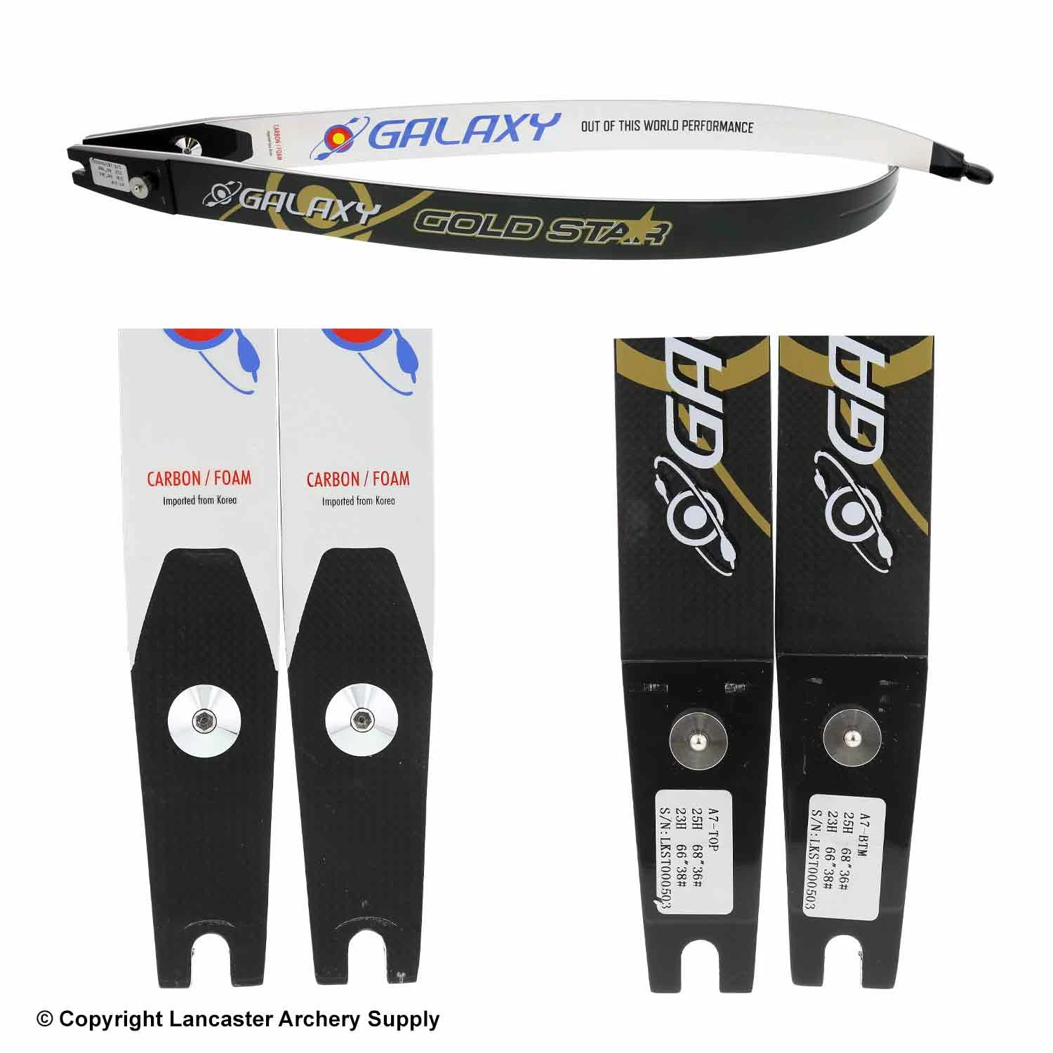 Galaxy Archery Galaxy Gold Star Recurve Limbs (Open Box X1031009) - Image 2
