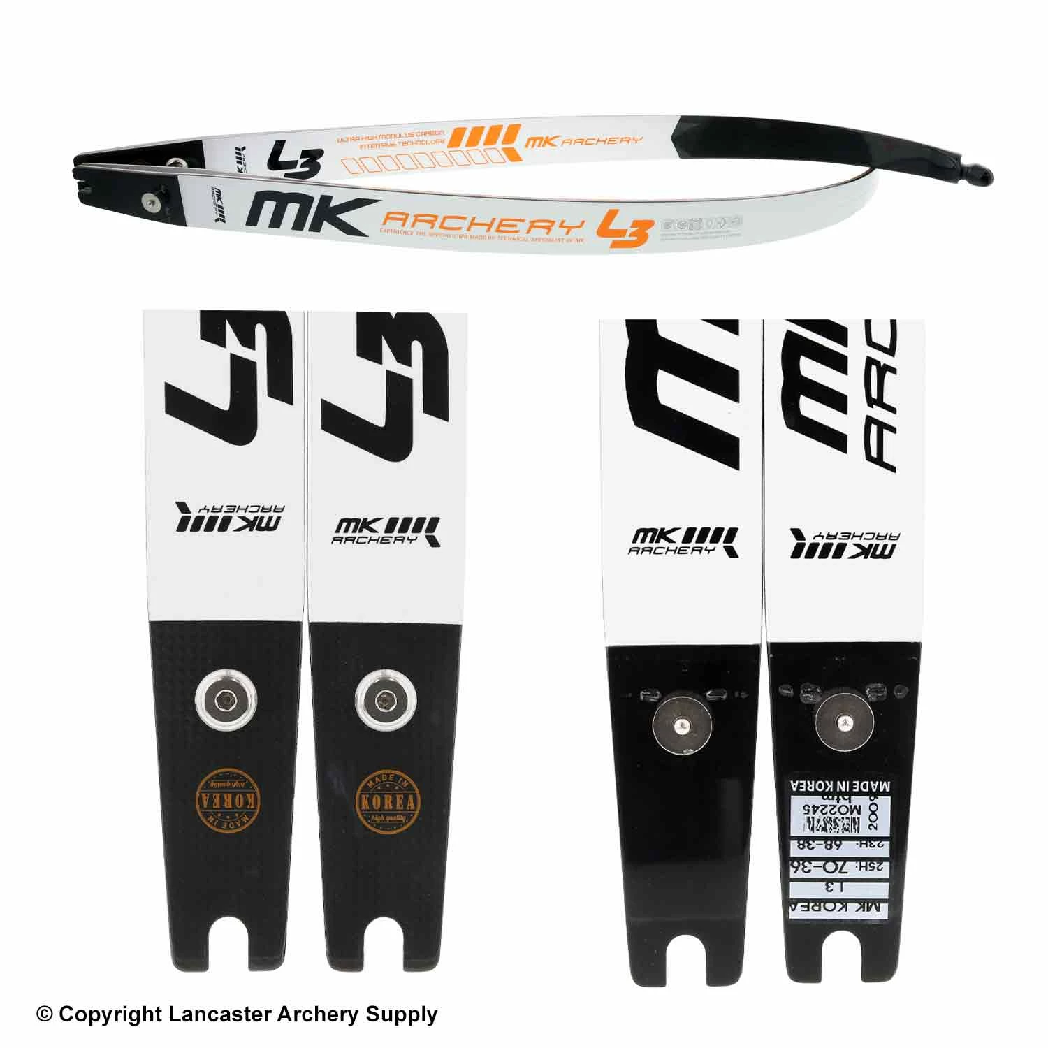 MK Archery MK L3 Carbon/Wood Recurve Limbs (Open Box X1031022) - Image 2