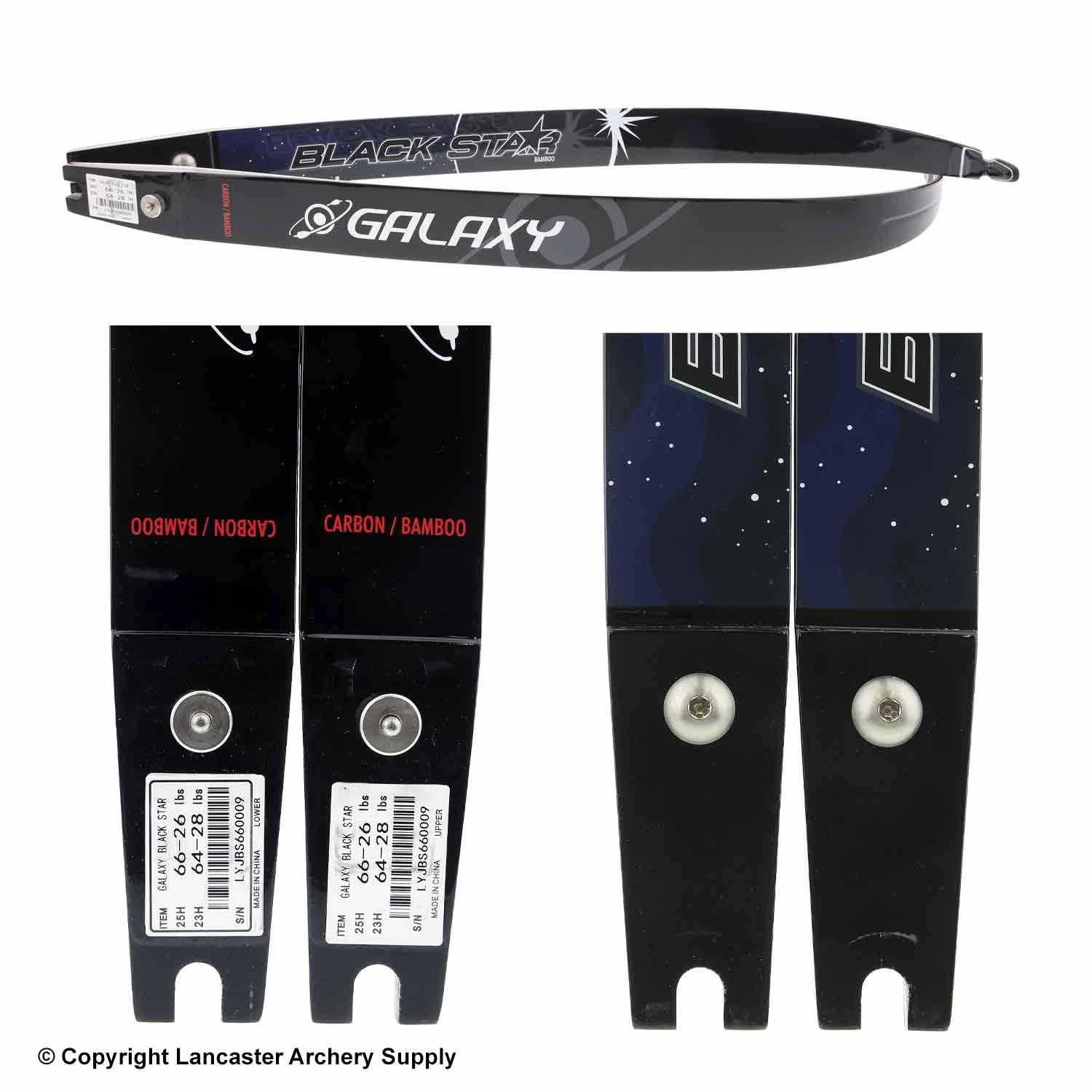 Galaxy Archery Galaxy Black Star ILF Recurve Limbs (Open Box X1031226) - Image 2