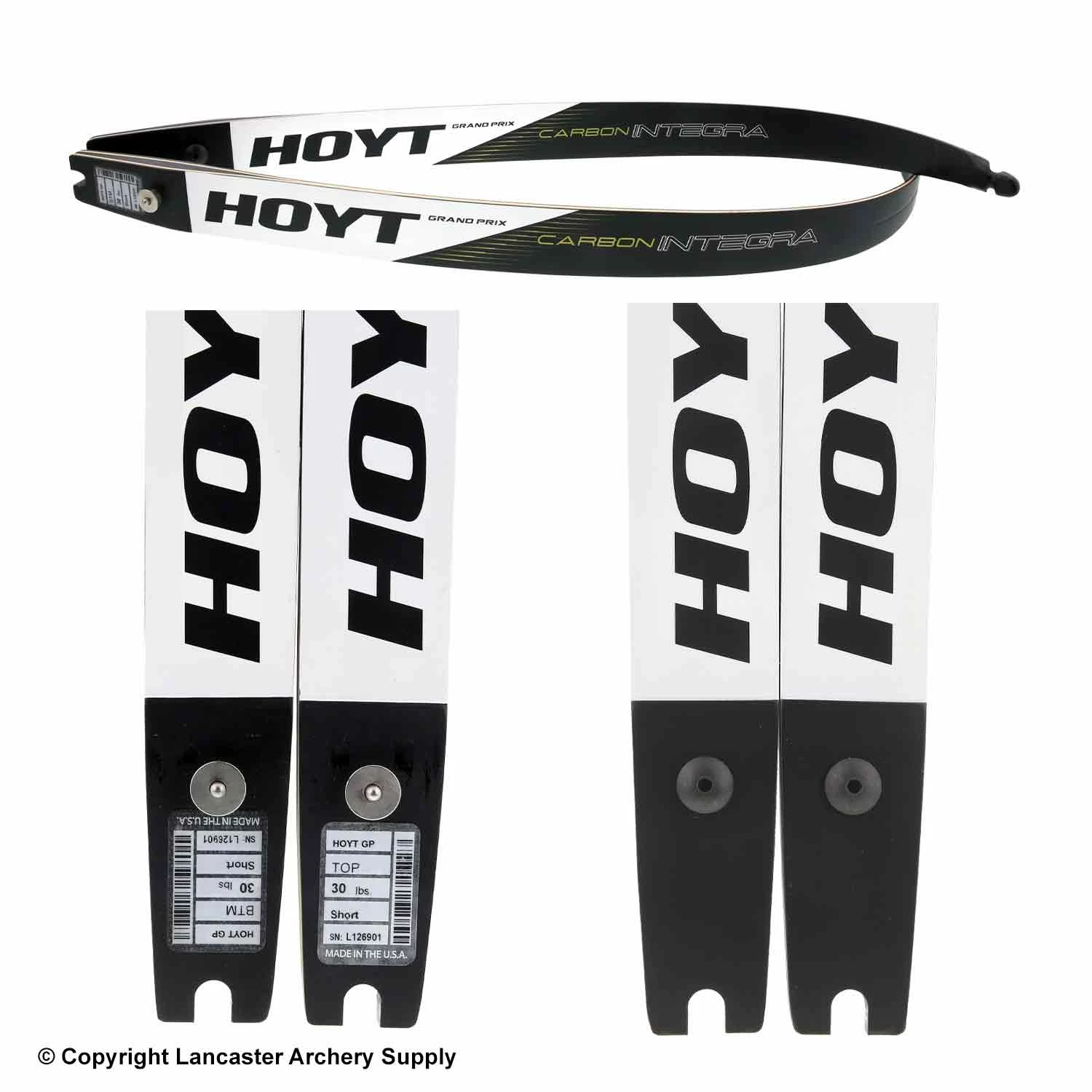 Hoyt Grand Prix Carbon Integra Recurve Limbs (Open Box X1032429) - Image 2