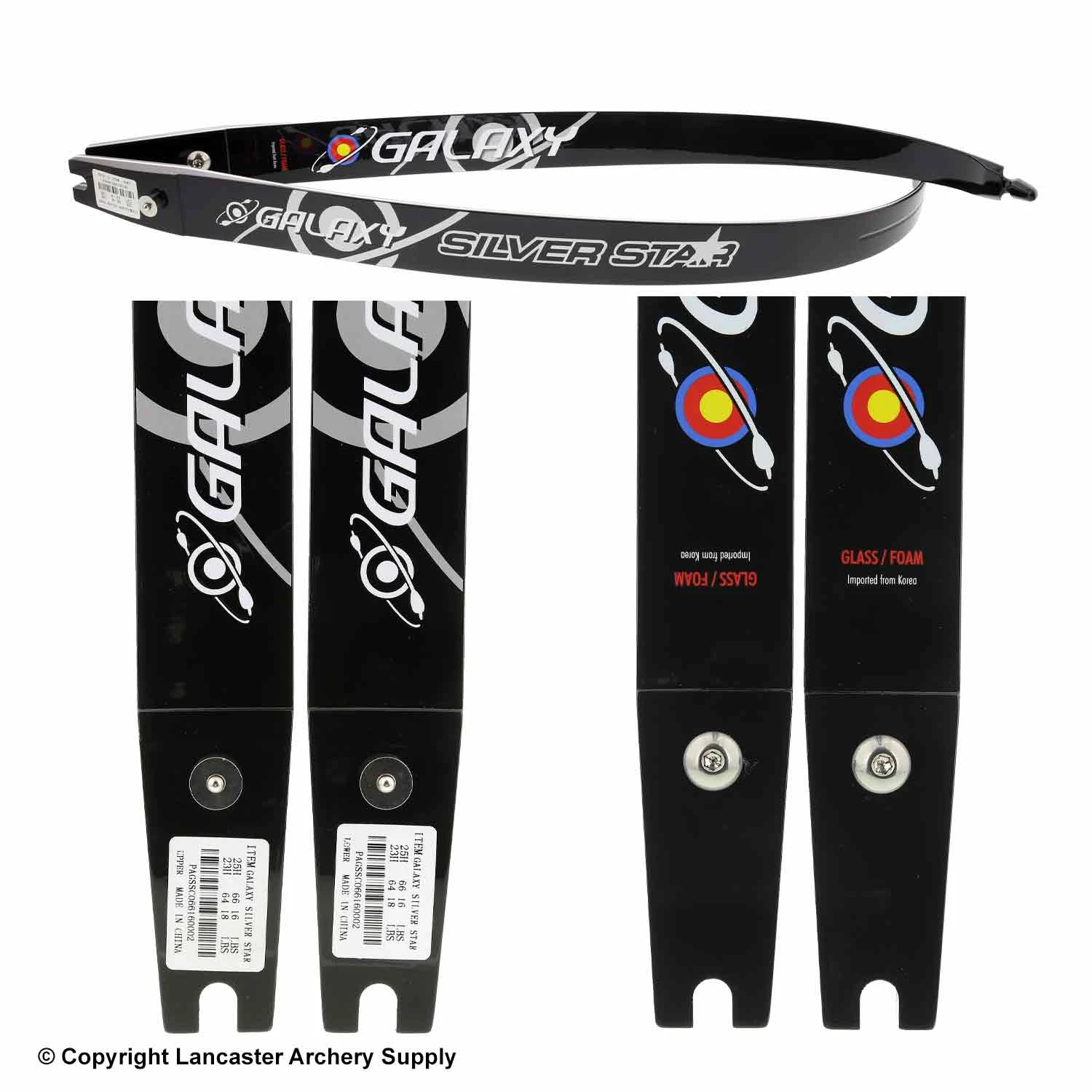 Galaxy Archery Galaxy Silver Star Recurve Limbs (Open Box X1032594) - Image 2