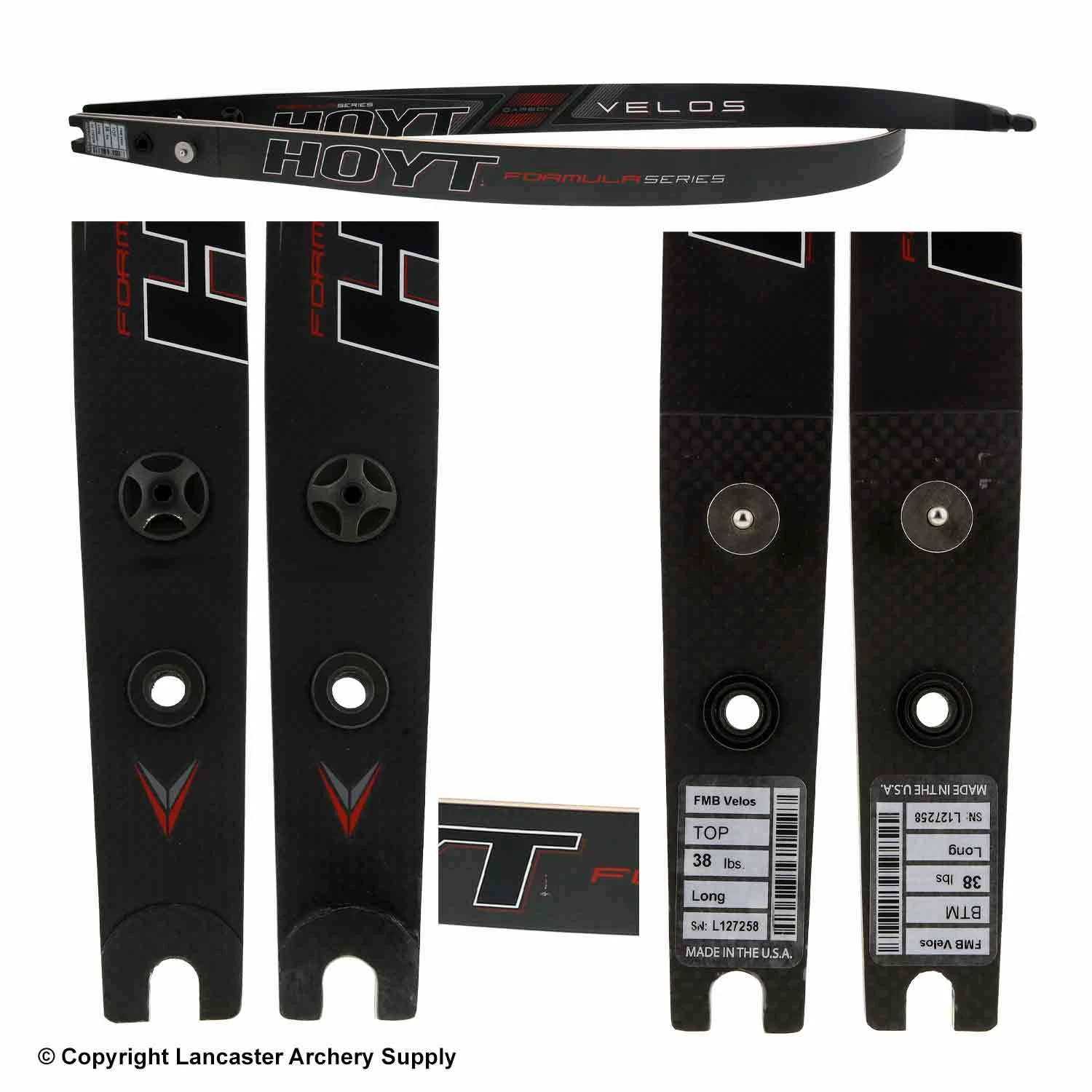 Hoyt Formula Carbon Velos Recurve Limbs (Open Box X1032920) - Image 2