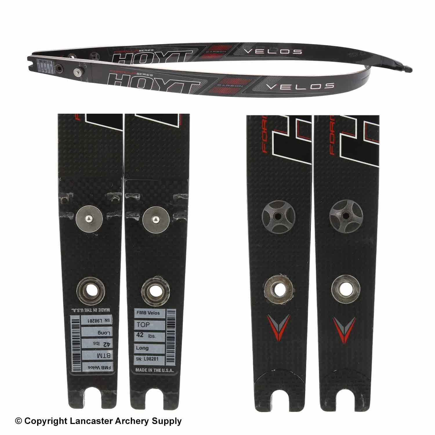 Hoyt Formula Velos Carbon Bamboo Limbs (Open Box X1033111) - Image 2