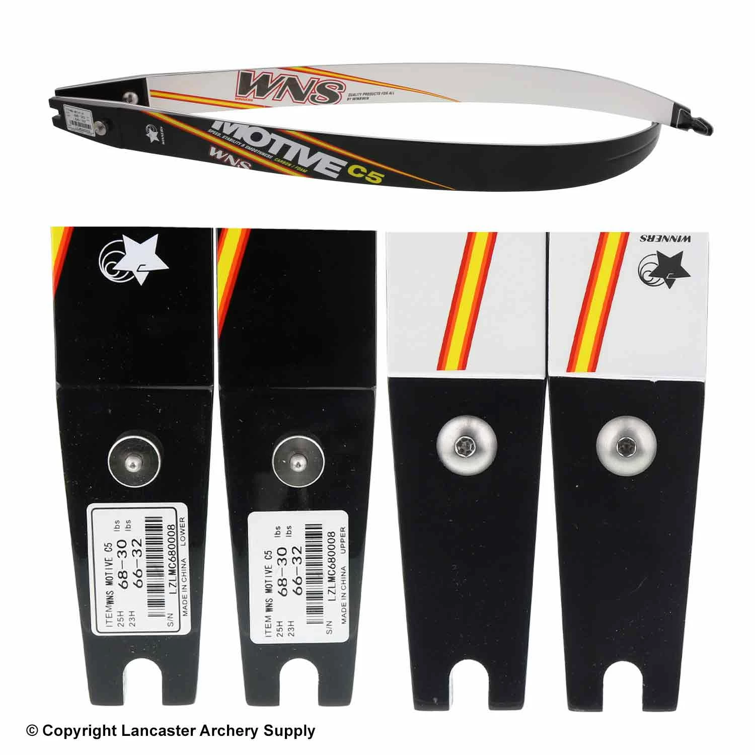 WNS Archery WNS Motive C5 Carbon Foam Recurve Limbs (Open Box X1033664) - Image 2