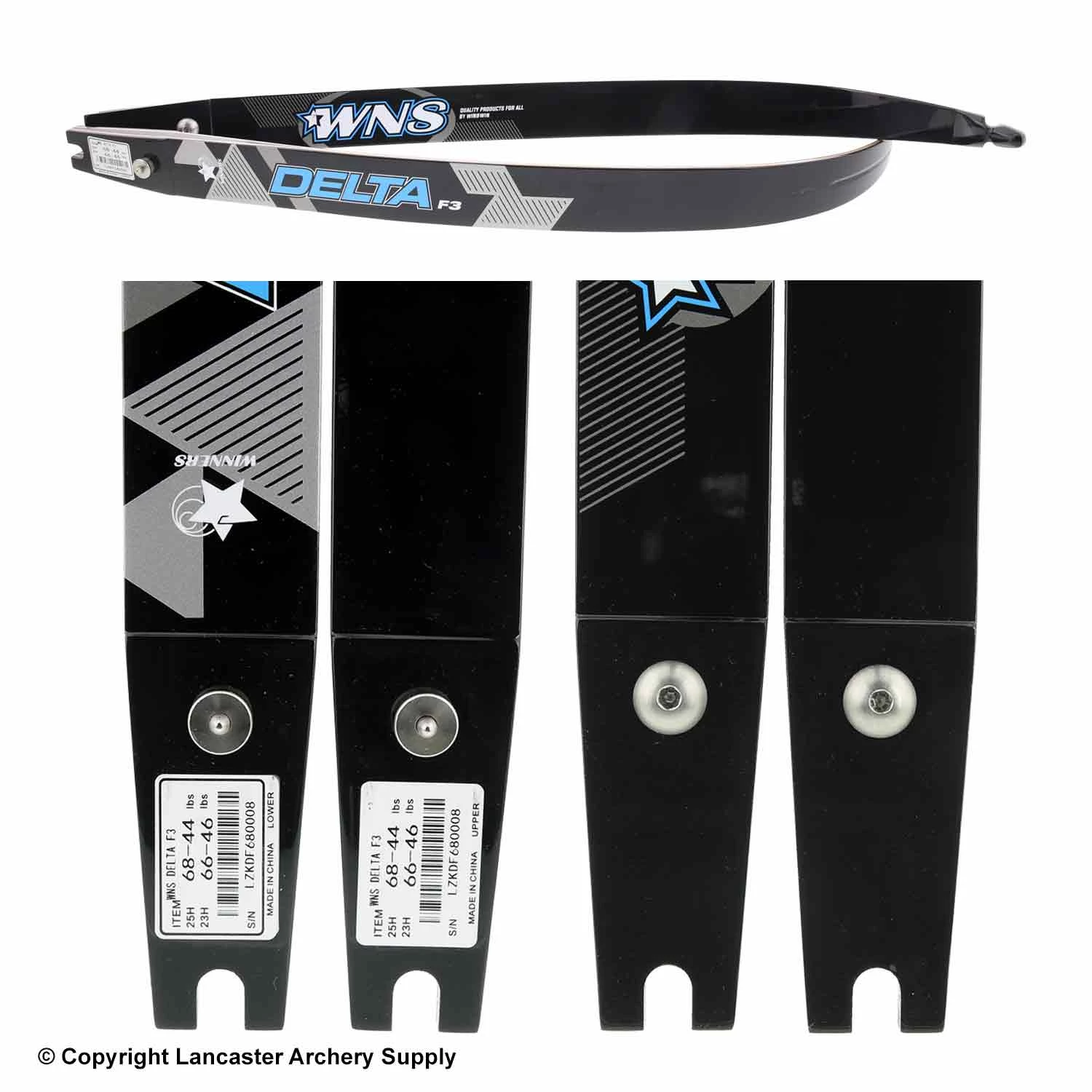 WNS Archery WNS Delta F3 Fiber Recurve Limbs (Open Box X1033727) - Image 2